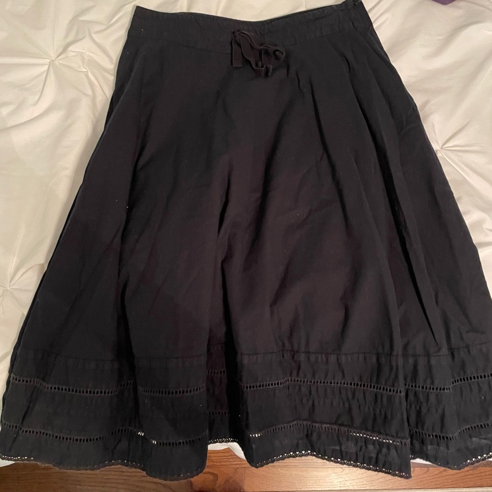 Banana Republic Black Cotton Skirt Size 0